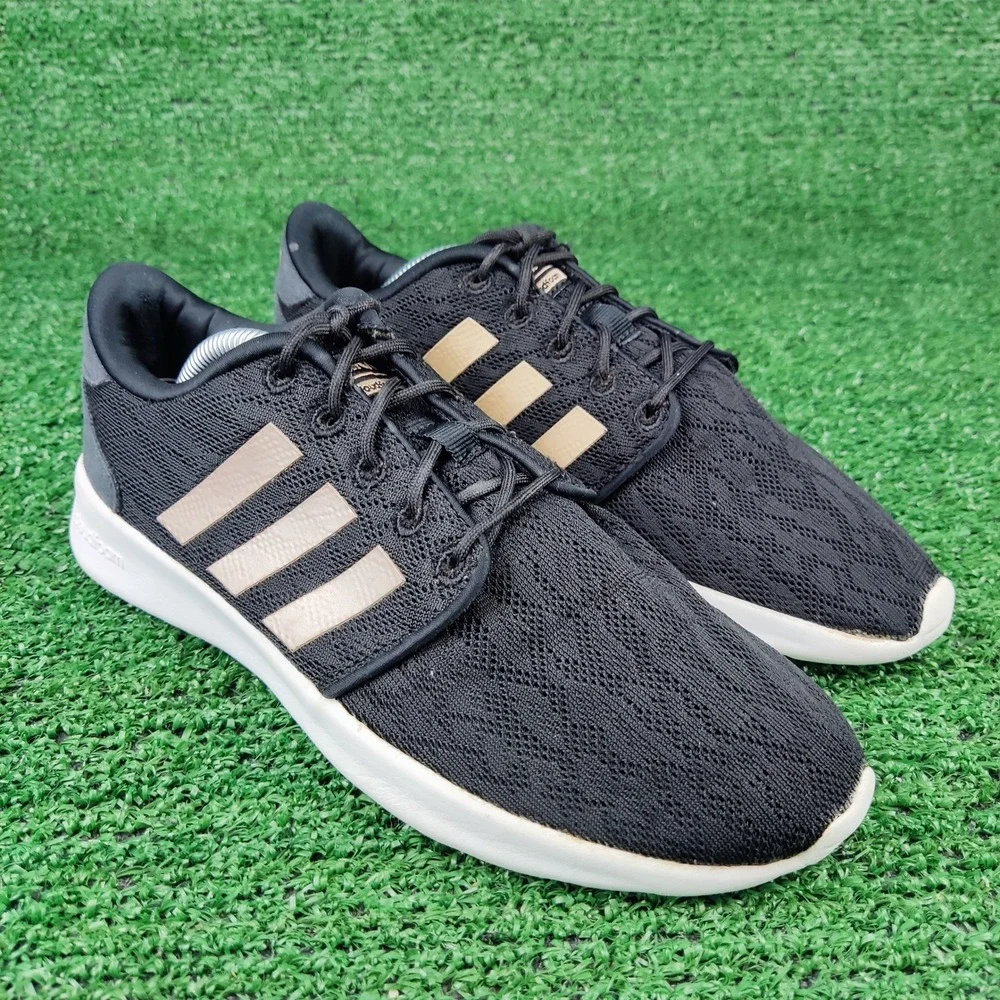 Adidas Sneakers Womens 6.5 Black Rose Gold Cloudfoam Pure Running Shoes AC8247